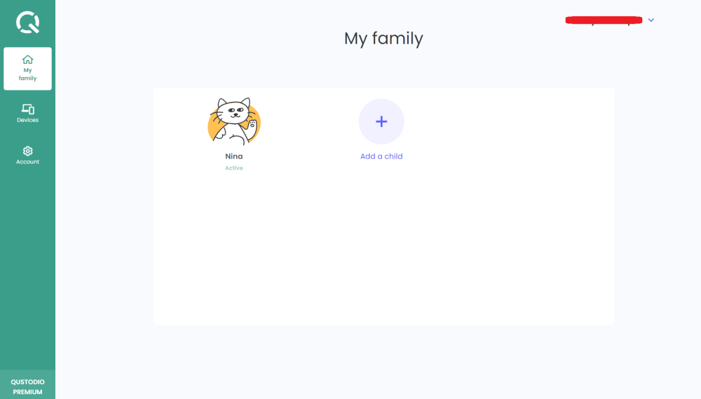 Qustodio dashboard