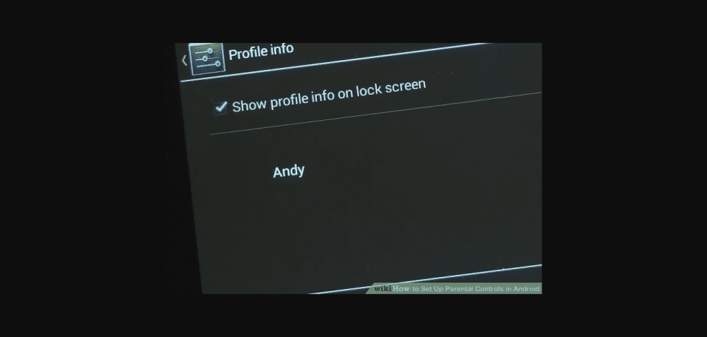 Adding name on Android restricted profile